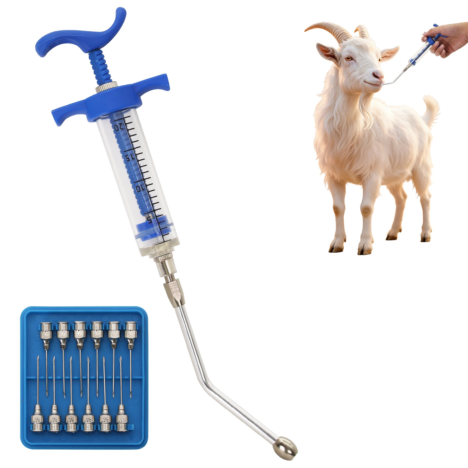 Veterinary Syringe Gun - 2 Pezzi Siringa per Vaccini Veterinari